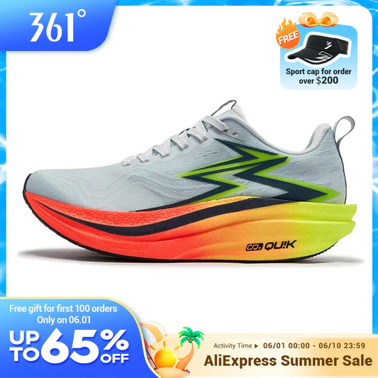 361 Degrees Flame 4.0 MIX Men Running Shoes Carbon Plate Racing Marathon Stable Rebound Wear-Resistant Men's Sneakers 672512204