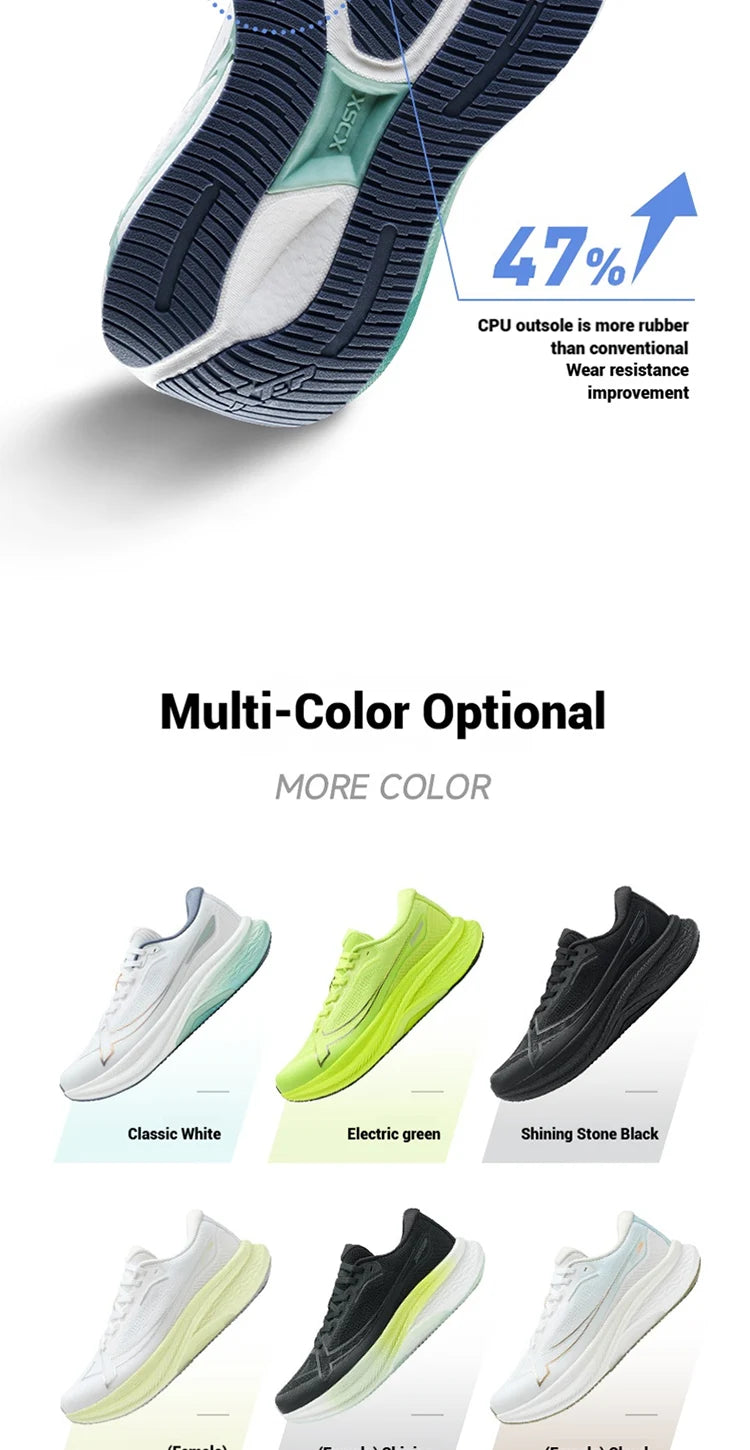 Chaussures de course Xtep 2000 km Plus - Nouveauté printemps : légères, antidérapantes et résistantes à l'usure - Baskets d'entraînement et de jogging pour homme 875319110001