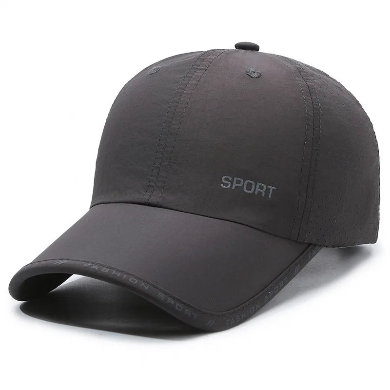 Schnelltrocknende, strapazierfähige Baseballkappe, UV-Schutz, atmungsaktiv, verstellbar, für Radfahren, Wandern, Angeln und andere Sportarten – Trucker-Cap für Damen und Herren