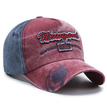 New Hat Spring and Summer European and American Sunscreen Baseball Cap Men's Washed Old Outdoor Casual Cap Women's Retro Sun Hat