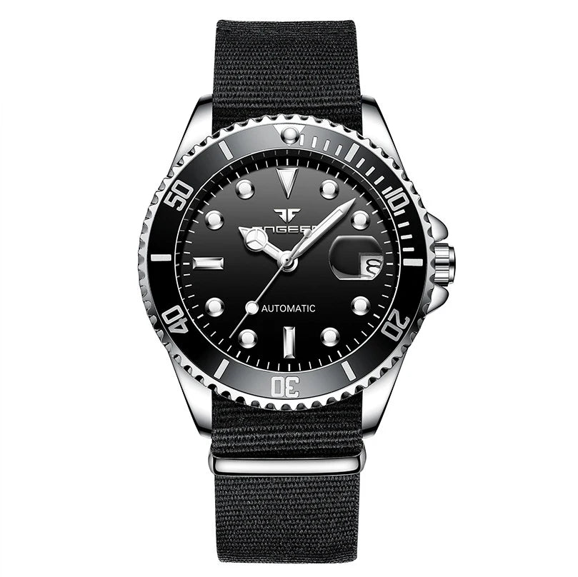 Mechanické náramkové hodinky BINBOND pre mužov, luxusné, svietiace, vodotesné, automatické, s tourbillonom, skeletové