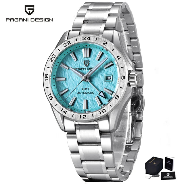 PAGANI DESIGN New GMT Men's Mechanical Watches 100M Waterproof Clock Sapphire Glass Automatic Men Watch PD-1792 Relogio Masculino
