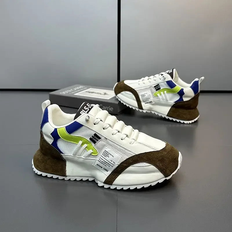 Baskets de luxe pour homme, chaussures de sport, mocassins, baskets casual pour homme à semelles épaisses, confortables, respirantes, tendance, au design original et personnalisées