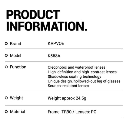 Kapvoe Hiking Sunglasses Camping Fashion Sunglasses for Men Photochromic Cycling Glasses MTB Bike Goggles Fishing Eyewear Sports