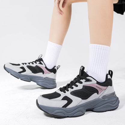 Baasploa Women's Walking Shoes Lightweight Mesh Breathable Sport Shoes Comfortable Soft Leather Casual Sneakers