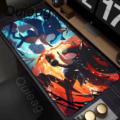 Cute Anime HD Print Mousepad Laptop Desk Mouse Mat PC Gaming Accessories Keyboard Pads Rubber Soft Sonic The Hedgehog Mouse Pads