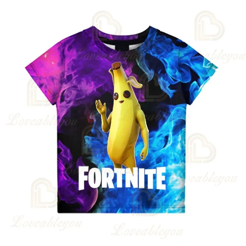 Camiseta 3D Fortnite Victory Game para bebé, ropa infantil Harajuku, camiseta para niños, diseño adorable Battle Royale Hero, tops para niños y niñas