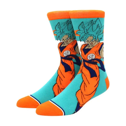 5Pairs Dragon Ball Unisex Cartoon Anime Socks Hip Hop Street Style Novelty Funny Casual Crew Socks for Men Women