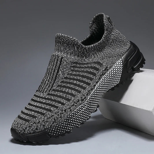 Men Casual Sport Shoes Breathable Lightweight Sneakers Outdoor Mesh Black Running Shoes Athletic Jogging Tenis Walking Shoes