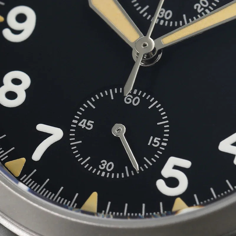 Reloj cronógrafo de cuarzo Militado VK61 VK67, 39 mm, caja de acero inoxidable 316L, 3 esferas, resistente al agua 100M, reloj militar multifunción