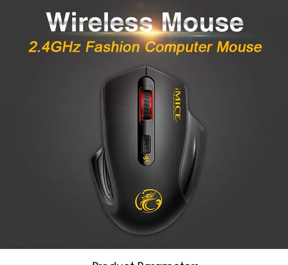 Mouse wireless nuovo 2000DPI regolabile con ricevitore USB 3.0, mouse ottico per computer 2.4GHz, mouse da gaming dal design ergonomico per laptop