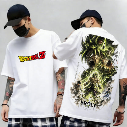 Dragon Ball Z Print Short Sleeve Cotton T-Shirt Son Goku Vegeta Men Women Clothes Harajuku Y2k Tee Vintage Summer Streetwear