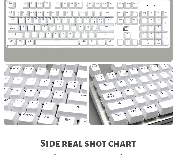 104 teclas retroiluminadas coreanas, francesas, rusas, españolas y alemanas para teclado mecánico con interruptores MX, perfil OEM, teclas ABS DIY