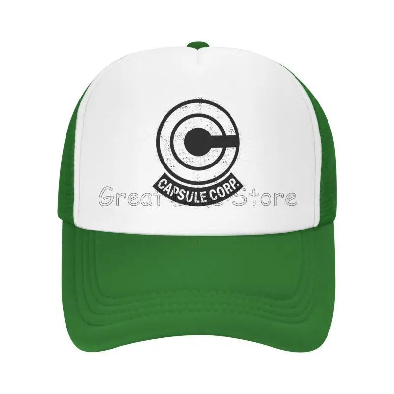 Capsule Corp Κασκέτα μπέιζμπολ με πλέγμα Unisex Καπέλο Trucker Hip-Hop Καπέλο Anime DBZ Dad Hat Ρυθμιζόμενο καπέλο αγώνων Καλοκαιρινά καπέλα Trucker Snapback