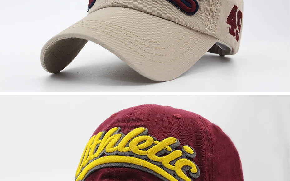 Big Letter Embroidery Baseball Cap Men Summer Casual Women Fashion Snapback Cotton Caps Visor Hip Hop Hat Autumn Adjustable