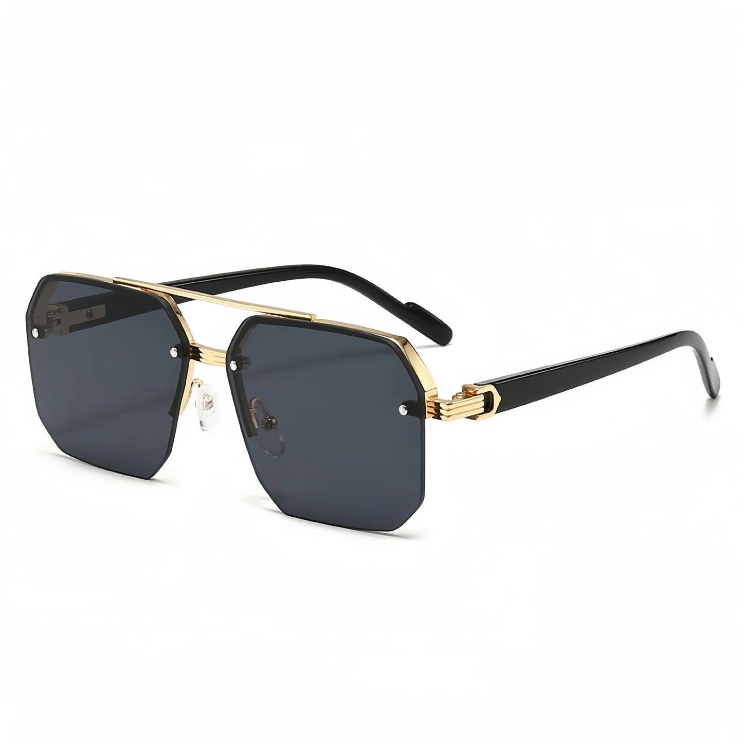 2026New Man Woman Sun Glasses Fashion Versatile UV400 Sunglasses High Quality Half-Frame Shades Unisex Double Beam Design Sunnie