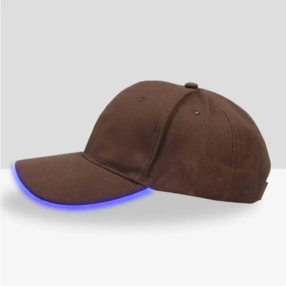 Șapcă cu LED-uri din fibră optică, cu 7 culori luminoase, șapcă de baseball EDC strălucitoare, încărcare USB, șapcă luminoasă, șapcă LED de performanță