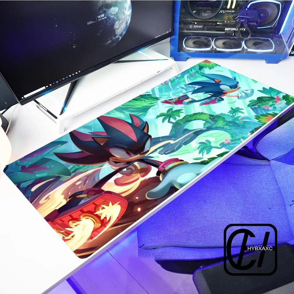 Keyboard Pad Padding Mat Anime Sonic The Hedgehog Mouse Mat Desk Mat With Pad Gaming Accessories Prime Gaming XXL HYBXXC