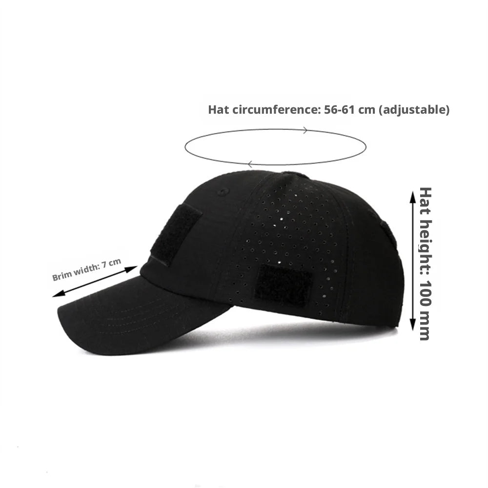 1 stk. Ny camouflage-baseballkasket til mænd, åndbar solhat til udendørs sport, jagt, vandreture, camping, strand og fiskeri