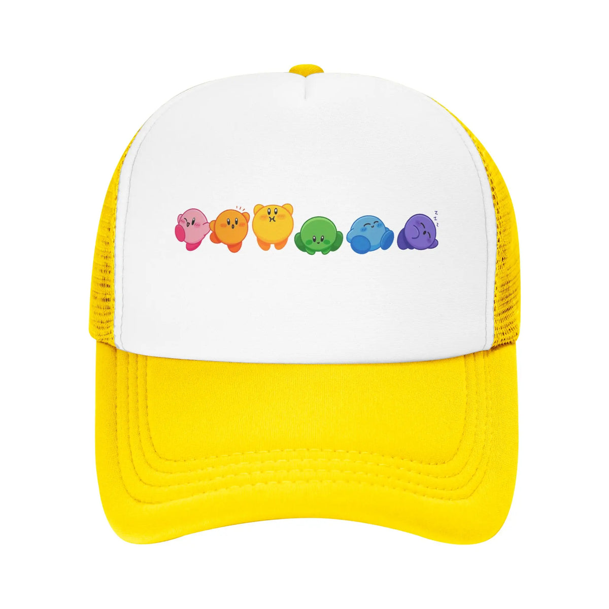 Kirbys за възрастни, шапки „Rainbow Trucker“, винтидж бейзболни шапки от мрежа, шапки със закрепваща се лента, шапки „Dad Hat“, шапки за слънце, дишащи спортни шапки, на едро, нови