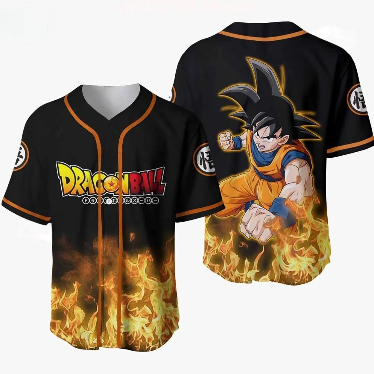 New Football Jerseys Japanese Anime Bandai Dragon Ball Goku Saiyan T-shirt Sporty Street Loose for Men and Children Christmas
