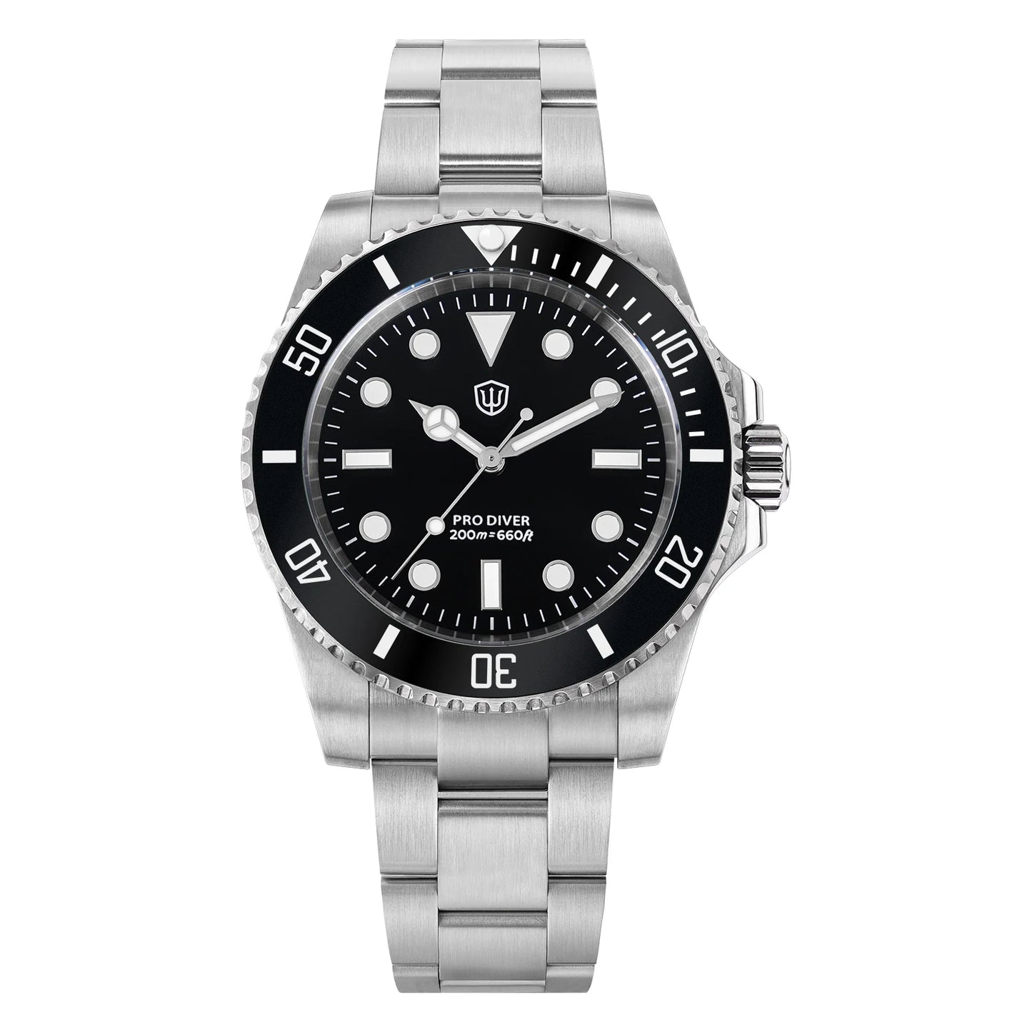 Watchdives WD1680Q V2 Green Dial Quartz Watches VH31 Sweep Second Movement Sapphire 200M Waterproof Stainless steel WristWatch