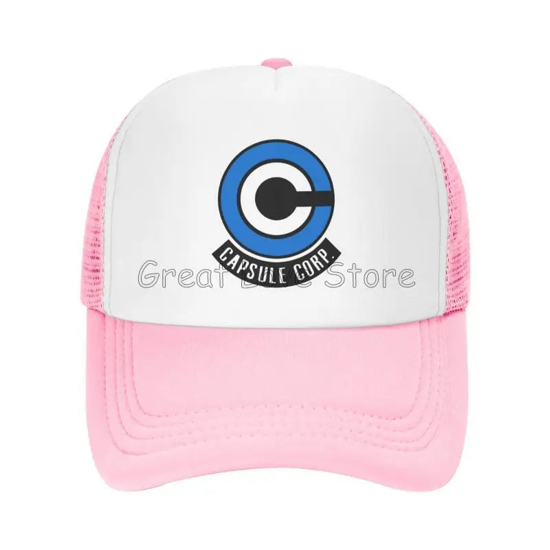 Capsule Corp Κασκέτα μπέιζμπολ με πλέγμα Unisex Καπέλο Trucker Hip-Hop Καπέλο Anime DBZ Dad Hat Ρυθμιζόμενο καπέλο αγώνων Καλοκαιρινά καπέλα Trucker Snapback