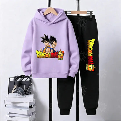 Dragon Ball Super Son Goku Printed Hooded Sweatshirt Suit Casual Loose Anime Streetwear Hoodie Pants 2 Piece Set for Men Boys, Produit gaming premium Fraquane