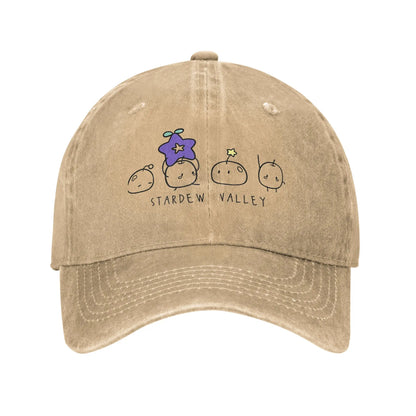 Žaidimo „Stardew Valley“ kepurė su snapback užsegimu „Sun Baseball Cap y2k“ – juokinga unisex kepurė paaugliams, išplauta, hiphopo stiliaus, apsauganti nuo saulės, skirta lauko sportui, puiki dovana
