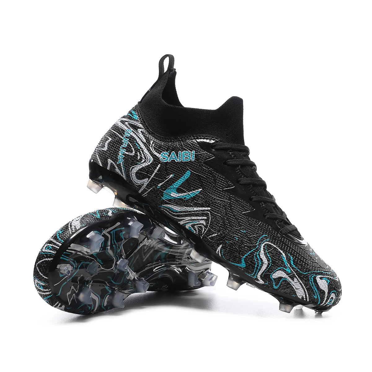 Chaussures de football montantes 2026 avec crampons FG longs et crampons TF, adaptées aux hommes et aux femmes, respirantes et antidérapantes