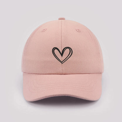 Cartoon heart-shaped Baby Baseball Cap Cute Solid Color Toddler Sun Hat with Ears Summer Adjustable Kids Boy Girl Peaked Cap ﻿