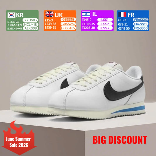 Nike CORTEZ Women's Sneakers: Comfortable, Stylish, and Versatile Non-Slip Low-Top Outdoor Sports and Casual Shoes DN1791-100