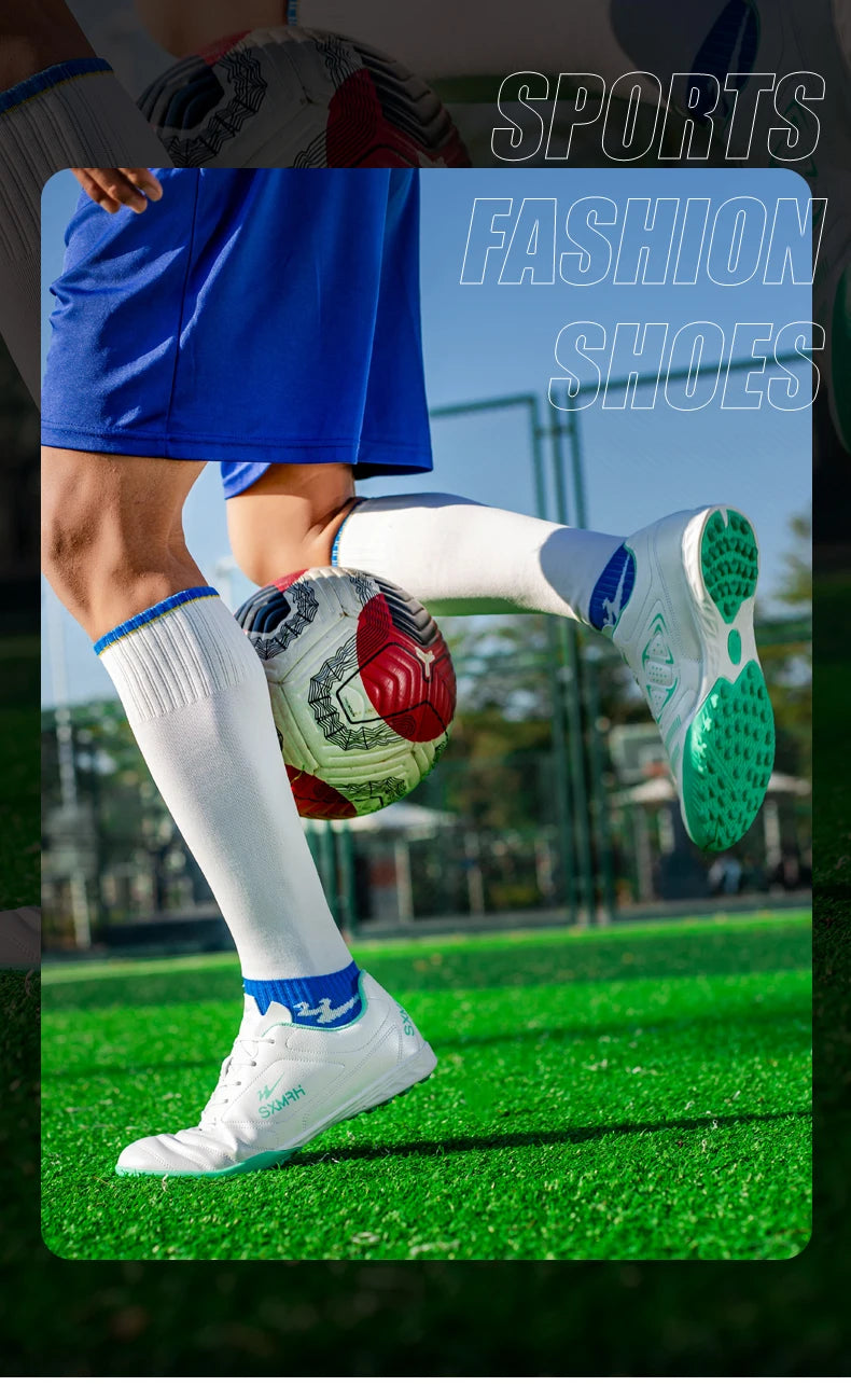 Double Star Herren-Fußballschuhe aus echtem TF-Turf, für Grundschüler, Jugendliche, Erwachsene & Kinder, professionelles Training und