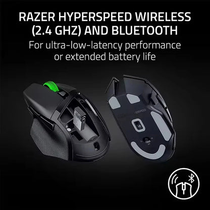Original Razer Basilisk V3 X HyperSpeed anpassbare kabellose Gaming-Maus, optischer 18K-Sensor, Chroma RGB, 9 programmierbare Bedienelemente
