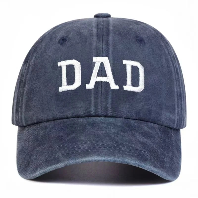 2PCS Unisex DAD MOM Letter Embroidery Wash Baseball Caps Spring and Autumn Outdoor Adjustable Casual Hats Sunscreen Hat