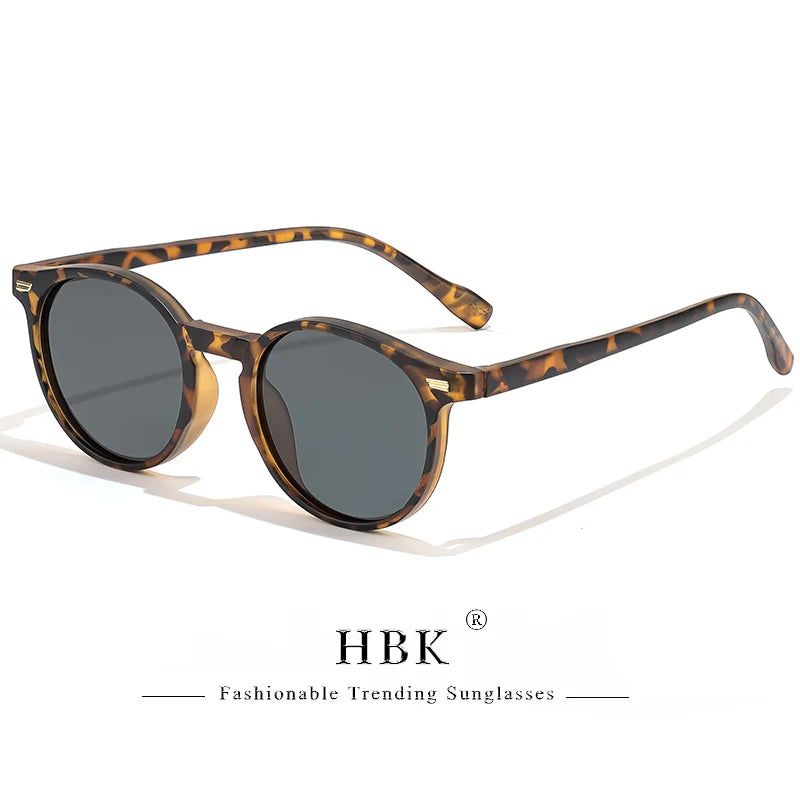 HBK Fashion polariserede solbriller til mænd, runde TR90-stel, modesolbriller til kvinder, kørsel, sport, UV400, Lunette De Soleil Homme