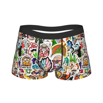 Men Dragon Ball Z Goku Vegeta DBZ Underwear  Funny Boxer Briefs Shorts Panties Homme Soft Underpants Plus Size