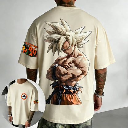 Dragon Ball Anime Pure Cotton T-shirt Summer New Goku Printed Men's and Women's Harajuku Hip Hop Casual Short Sleeve Top