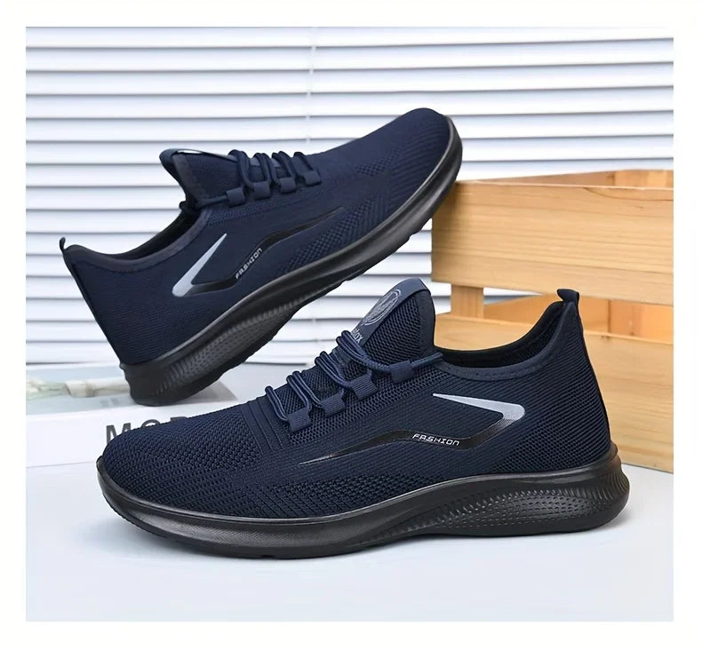 Baskets légères pour hommes, chaussures de marche en maille respirante, antidérapantes, décontractées, pour la course en plein air, confortables et douces, chaussures d'été
