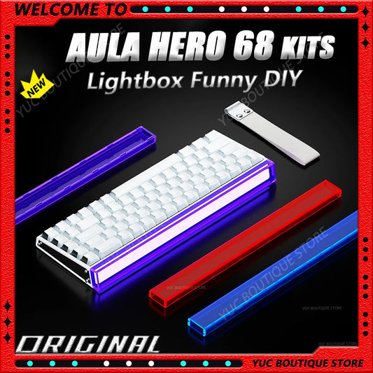 Nuevo AULA HERO 68HE/ULTRA Kits sticker: teclado gaming con interruptores magnéticos y accesorios para teclado mecánico personalizado con cable para e-sport