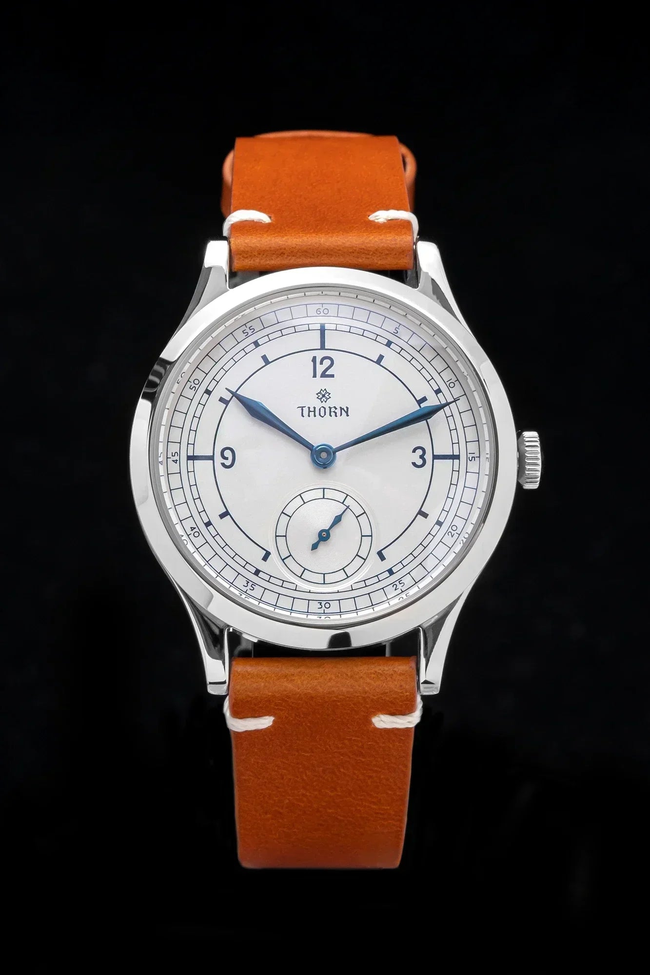 THORN T001 Quartz Watch 316L Stainless Steel Sapphire Crystal Waterproof Grilled Blue Hands Fashion Business Men WomenWatch