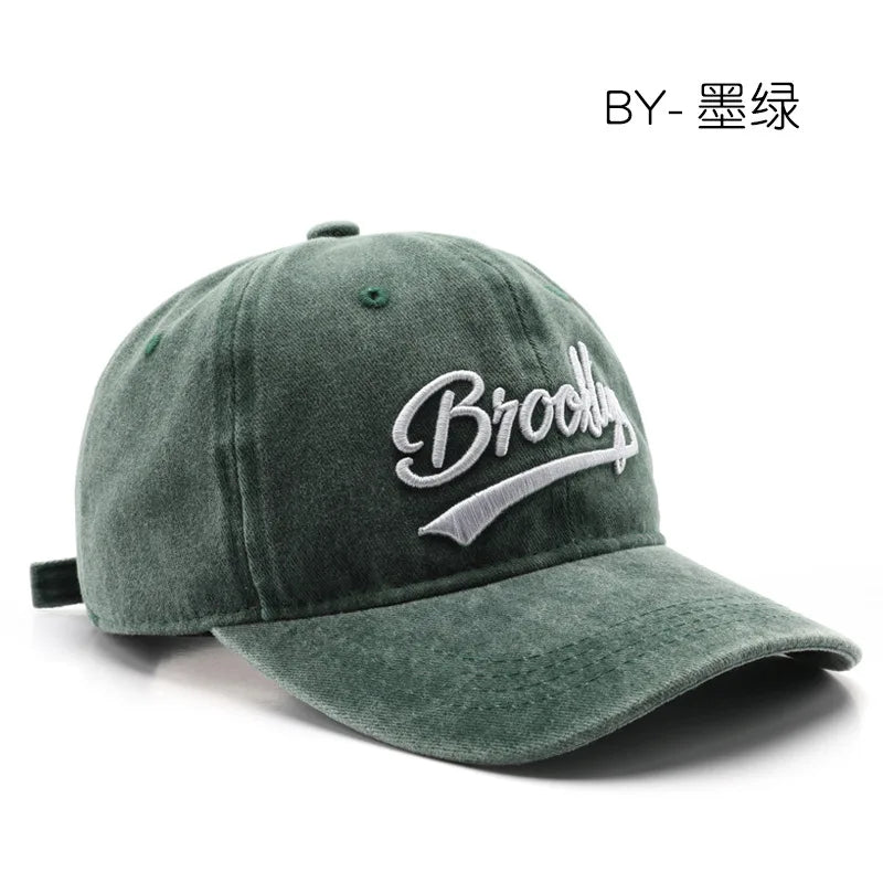Brooklyn Baseball Caps Embroidery Breathable Retro Style Unisex Comfort Trendy Fashion Summer Hat Sun Protection Curved Brim