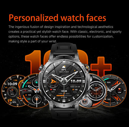 2026 TANK Ultra New 1400mAh Big Battery Smart Watch Men GPS path Sport Flashlight BT Call Waterproof Outdoor Military Smartwatch