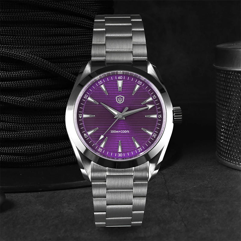 Watchdives WD0006 V2 Watch VH31 Sweep Second Quartz Movement Sapphire Luminous Stainless Steel Watches Waterproof 38mm Watch