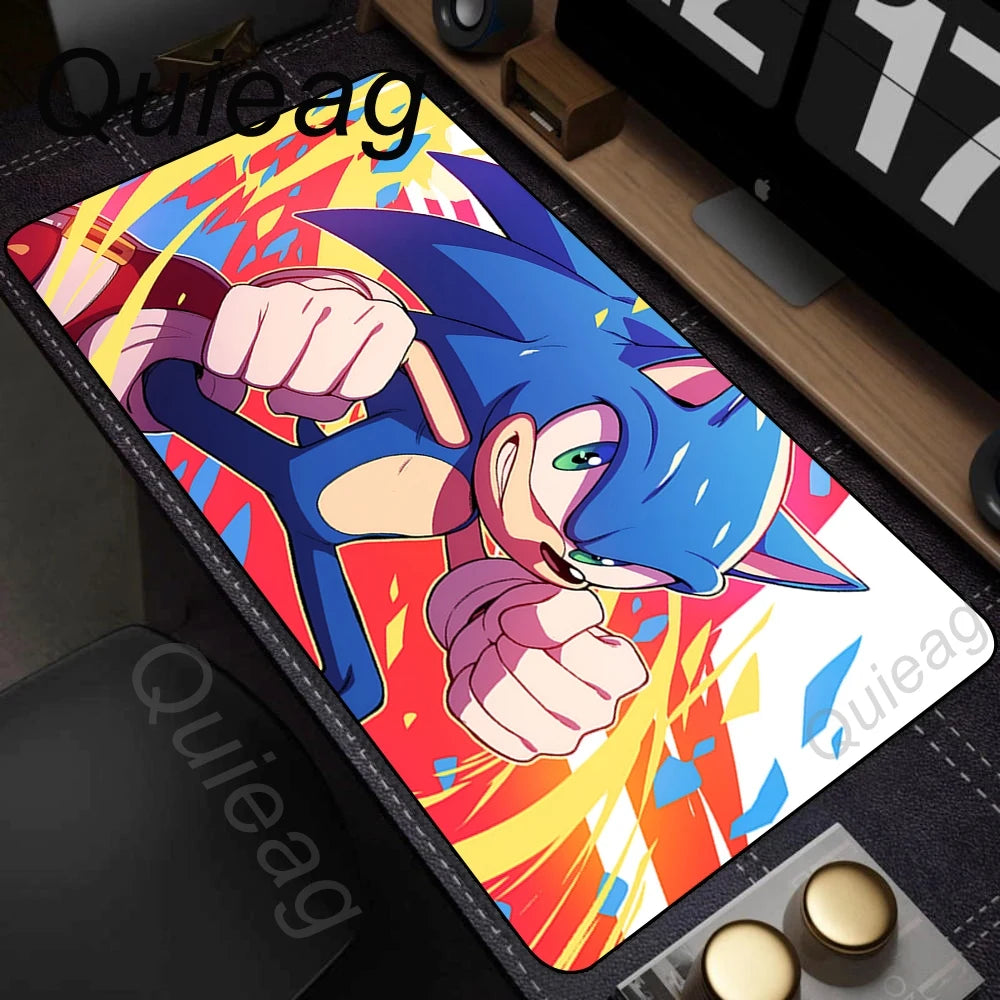 Cute Anime HD Print Mousepad Laptop Desk Mouse Mat PC Gaming Accessories Keyboard Pads Rubber Soft Sonic The Hedgehog Mouse Pads