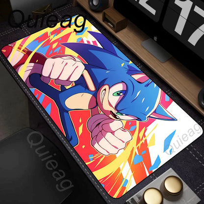Cute Anime HD Print Mousepad Laptop Desk Mouse Mat PC Gaming Accessories Keyboard Pads Rubber Soft Sonic The Hedgehog Mouse Pads