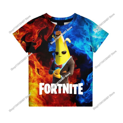 Fortnite T-Shirt Men Shoot Game Battle Hero T-shirt Victory Royale Clothing Young Children T-shirts for Boys Girls Ages 2-14