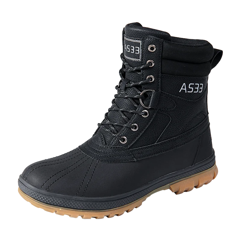 Grande taille 47 bottes d'extérieur pour hommes bottes de neige d'hiver pour hommes bottes de travail d'entraînement imperméable antidérapant garder au chaud chaussures d'hiver