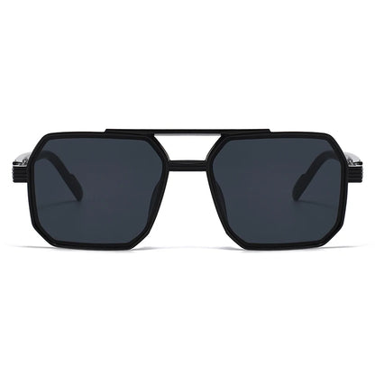 2pcs Trendy Metal Polygonal Pilot Women Sunglasses Luxury Double Beam Men Sunglass Outdoor Driving Shade Sunglasses Unisex UV400