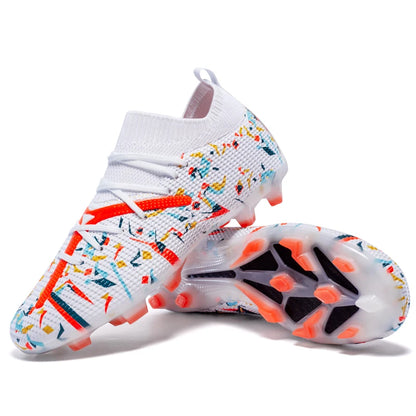 Ghete de fotbal profesionale pentru bărbați, din plasă respirabilă, crampoane antiderapante, sneakers rapizi la modă pentru gazon artificial, pantofi de fotbal pentru bărbați